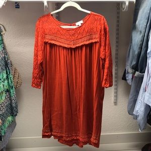 Orange Floral Top Dress